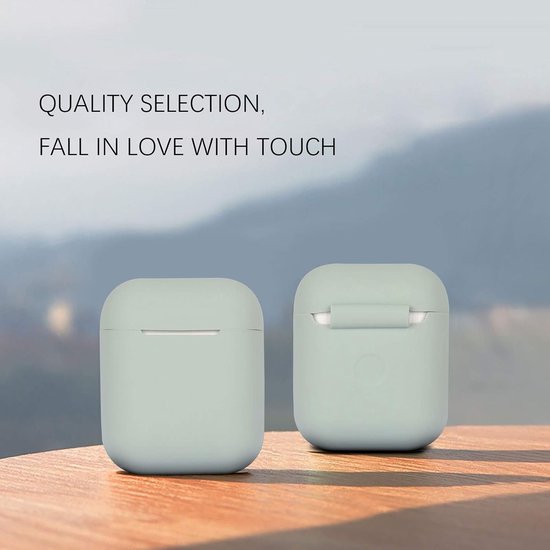 Beschermhoes voor AirPods, siliconen case, led aan de voorkant, grijs — afbeelding 2