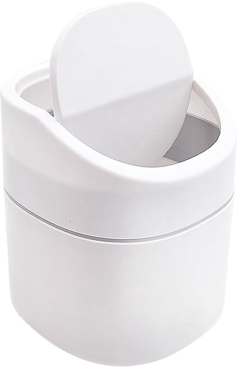 Opbergdozen voor prullen - tafelvuilnisemmer prullenmand prullenbak voor kantoor - mini-afvalemmer voor woonkamer keuken slaapkamer badkamer en kantoor (2 liter)
