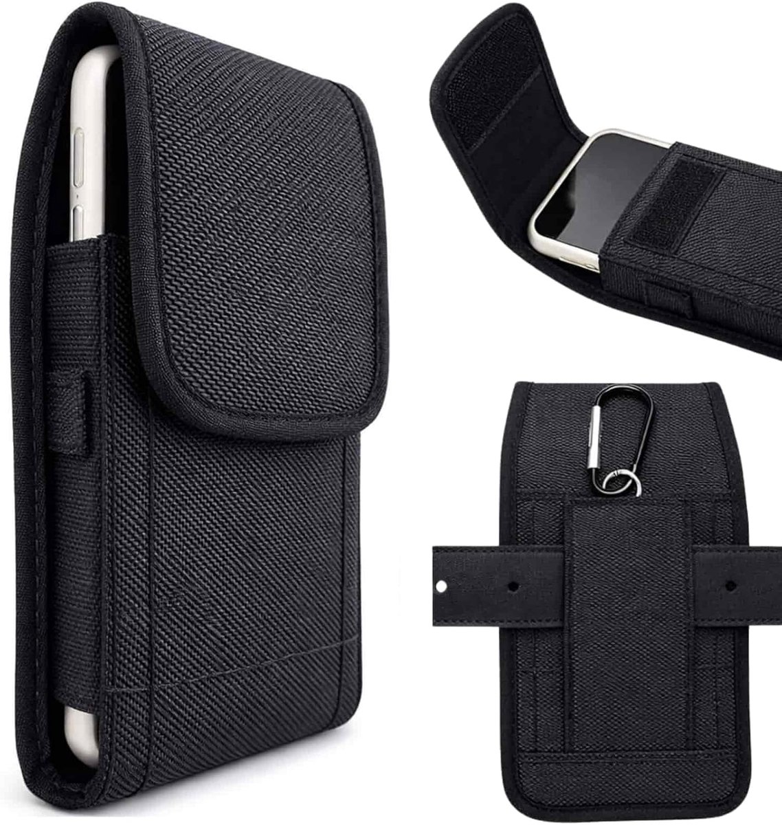 Heuptas voor mobiele telefoon voor iPhone 16 15 14 13 12 Pro Max 7 8 Plus, Samsung Galaxy S21 FE S25 S24 S23 S22 S21 S20 FE (L), premium heuptas mobiele telefoonhouder