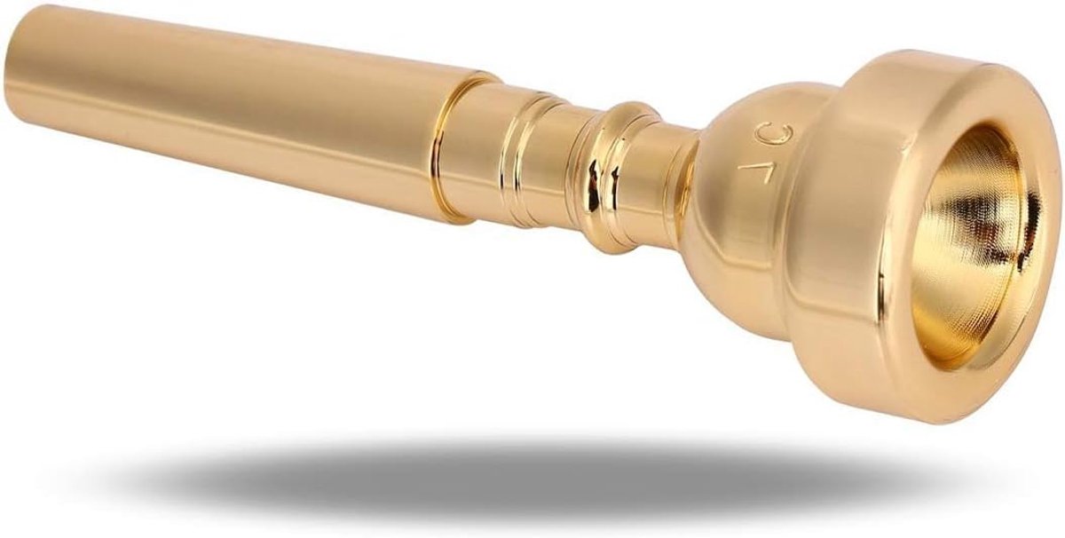 7C Trompet mondstuk, professioneel mondstuk voor trompet van metaal (goud)