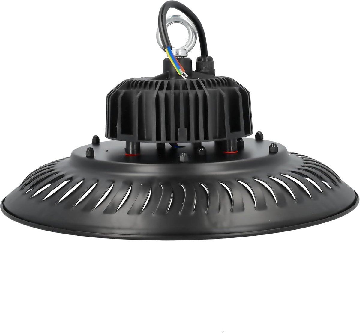 – 100W UFO LED industriële High Bay-lamp, met hoge helderheid, 9000 lumen, 6000K koelwit licht. Geweldige verlichting voor hoge plafonds binnenspot voor magazijn, garage, fabriek, sportschool