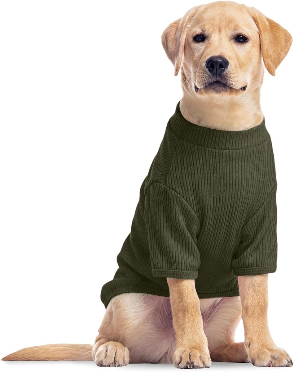 Hondengebreid T-shirt 3XL, zachte casual trui voor labrador golden retriever boxer, lichtgewicht dagelijkse huisdiertop, stijlvol puppy-T-shirt, comfort voor binnen en buiten, bosmos XXXL