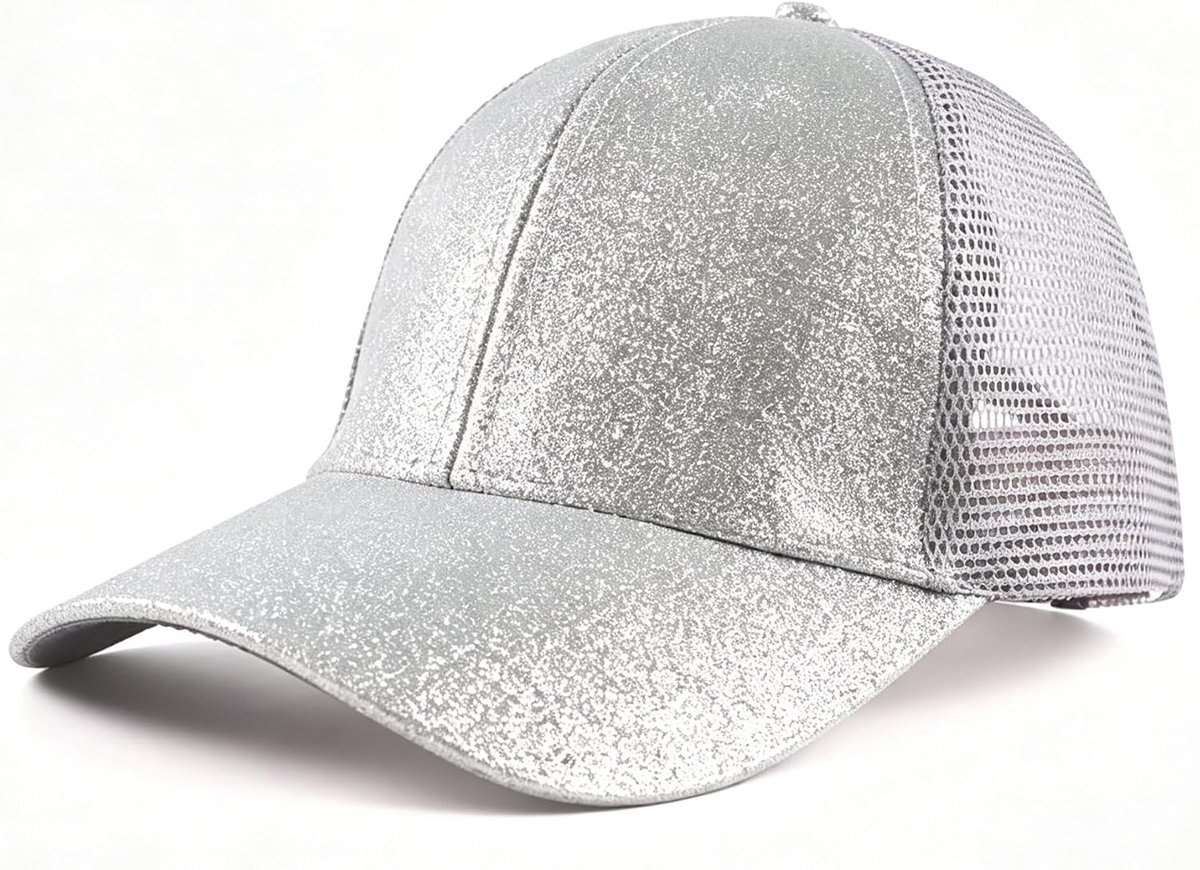 Honkbalpet voor meisjes, glitter, baseballpet, net, glanzende paardenstaart, hoeden, verstelbare zonnehoed, zomer, baseballpet, coole pet, zomer, zonnepet, outdoor