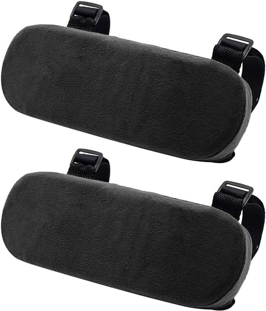 Zalati 2 stuks stoel armleuning armleuning pads ergonomische schuim armleuning pads antislip ondersteuning hoezen rolstoelen kantoor stoelen zwart