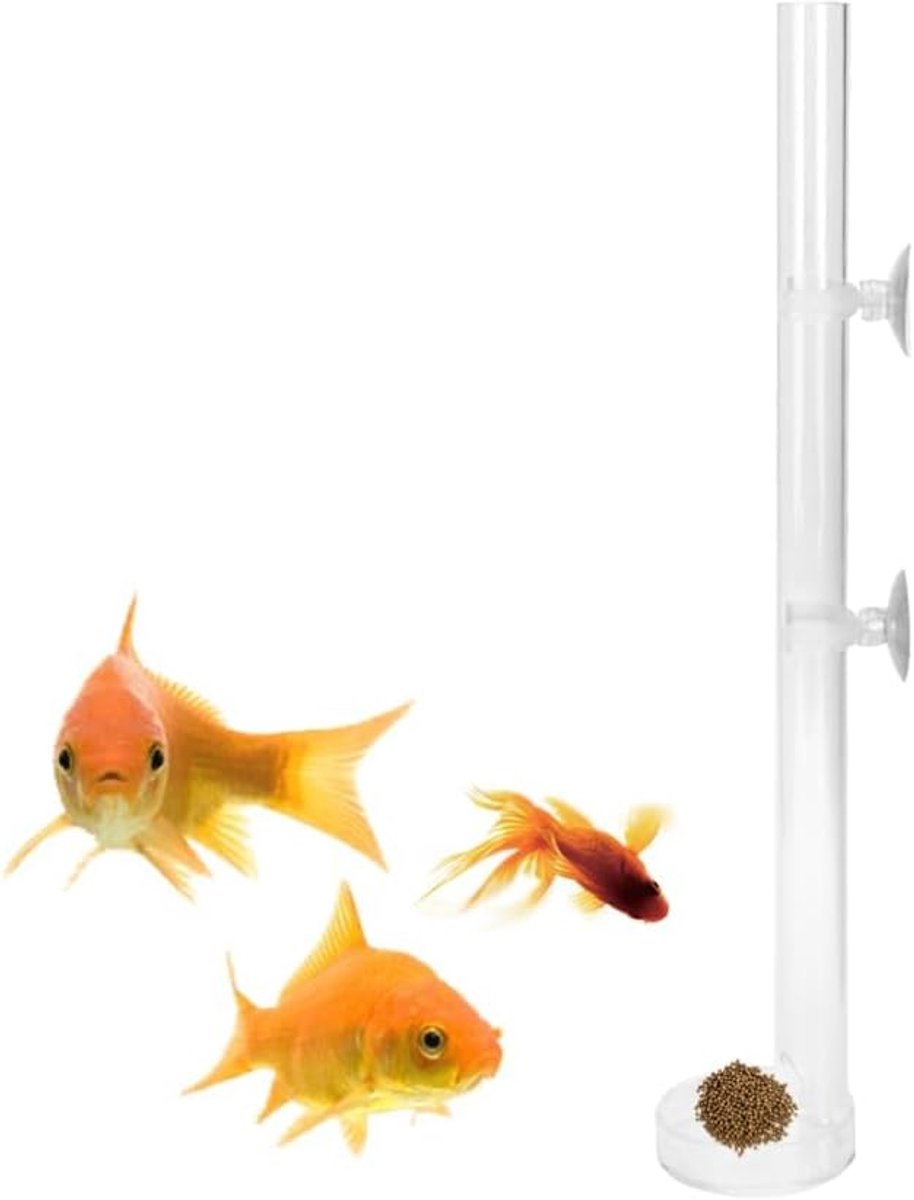 Garnalen Feeding Tube Fish Acryl Transparant Aquariumvissen Kristal Garnalen Feeder Fish Tank Voeden Buis (40cm)