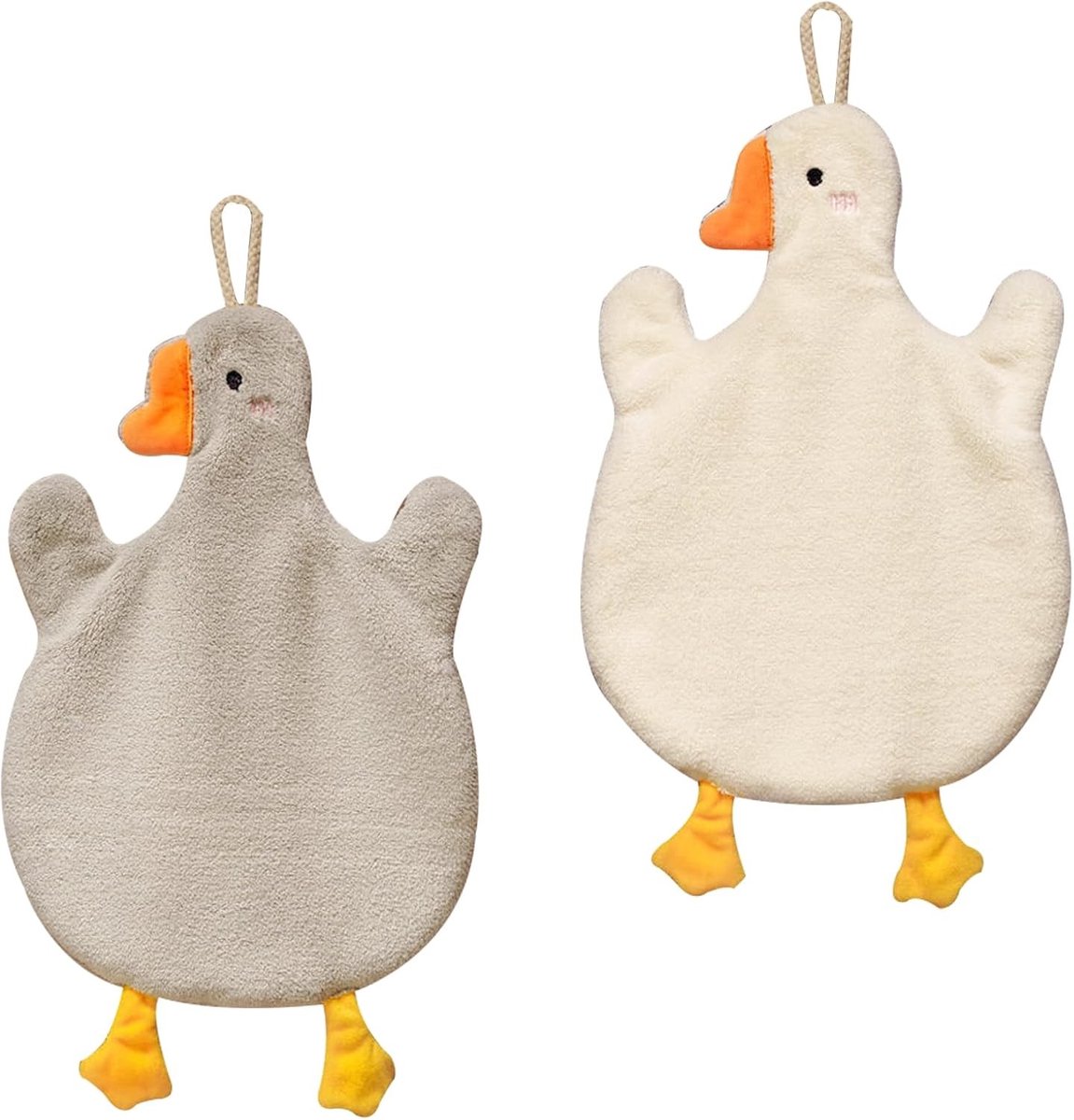 Set van 2 Schattige Dieren Handdoeken voor Kinderen - Microvezel, Sneldrogend, Absorberend, Ideaal voor Keuken en Badkamer