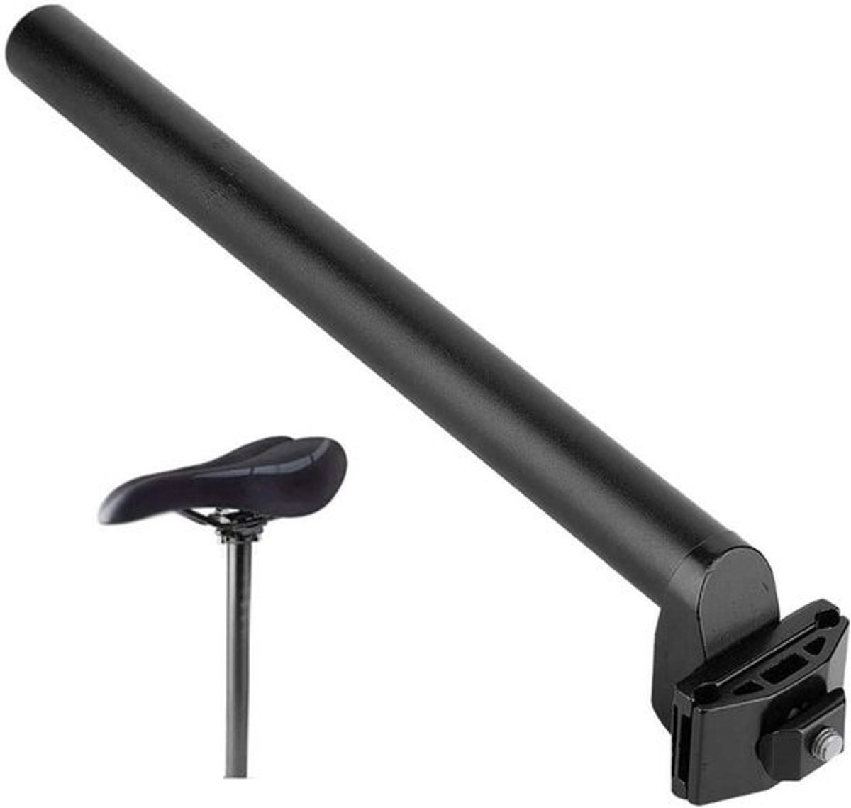 Aluminium Zadelpen voor Mountainbike - Verende Zadelpen Buis met Micro Klem - Geschikt voor Fietsen MTB BMX - 25.4 * 300mm - Lichtgewicht en Duurzaam