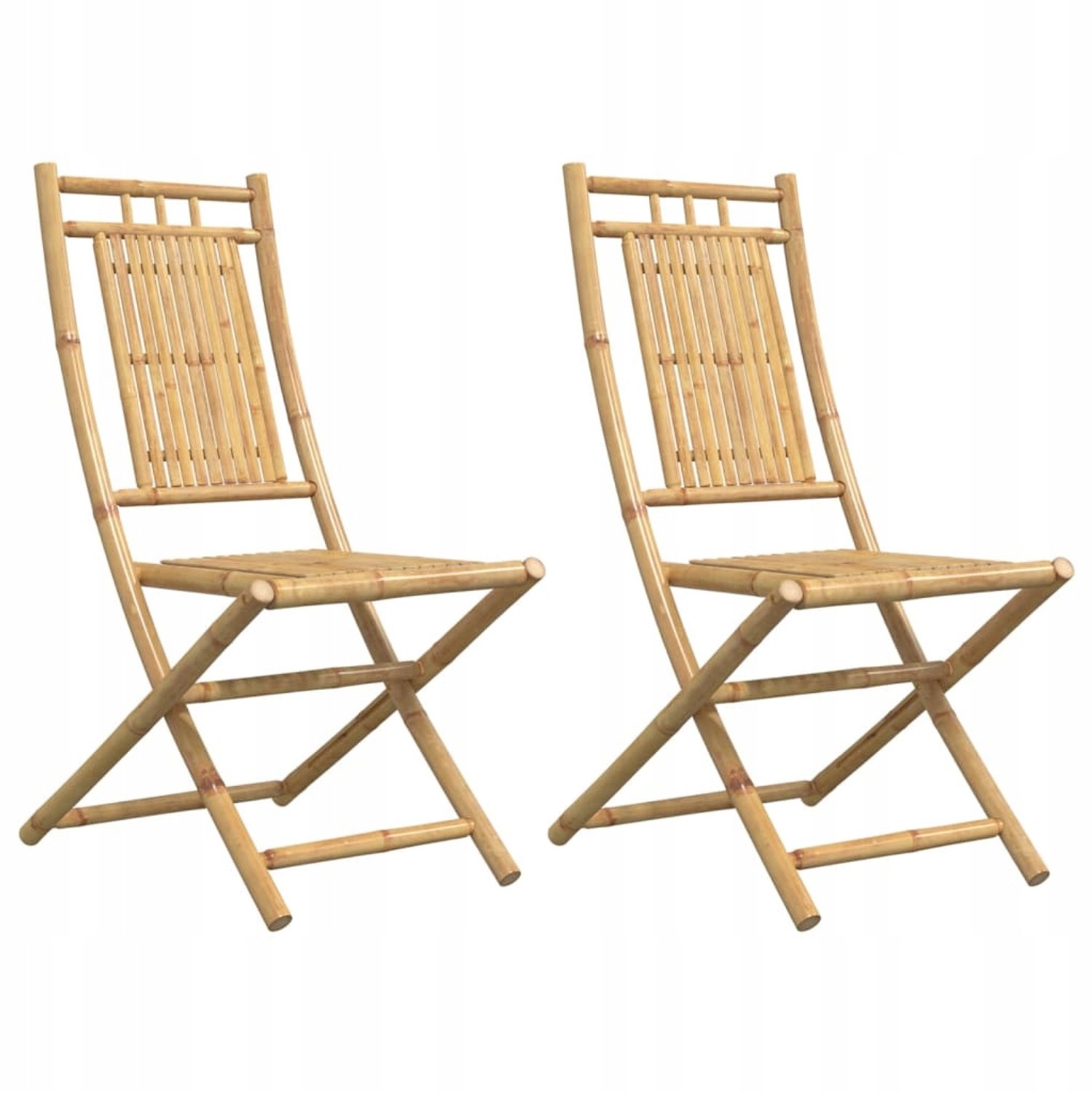 2x Bamboe Klapstoel Tuinstoel Balkon Terras Comfortabel & Duurzaam