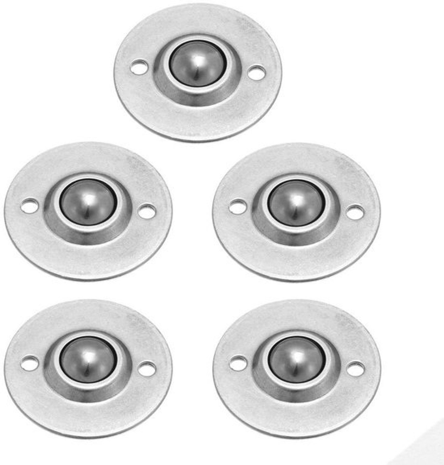 Transporter Wielen - Kogelwiel - Materiaal Transport - 360 Graden Draaibaar - 30mm Diameter - Zilverkleurig