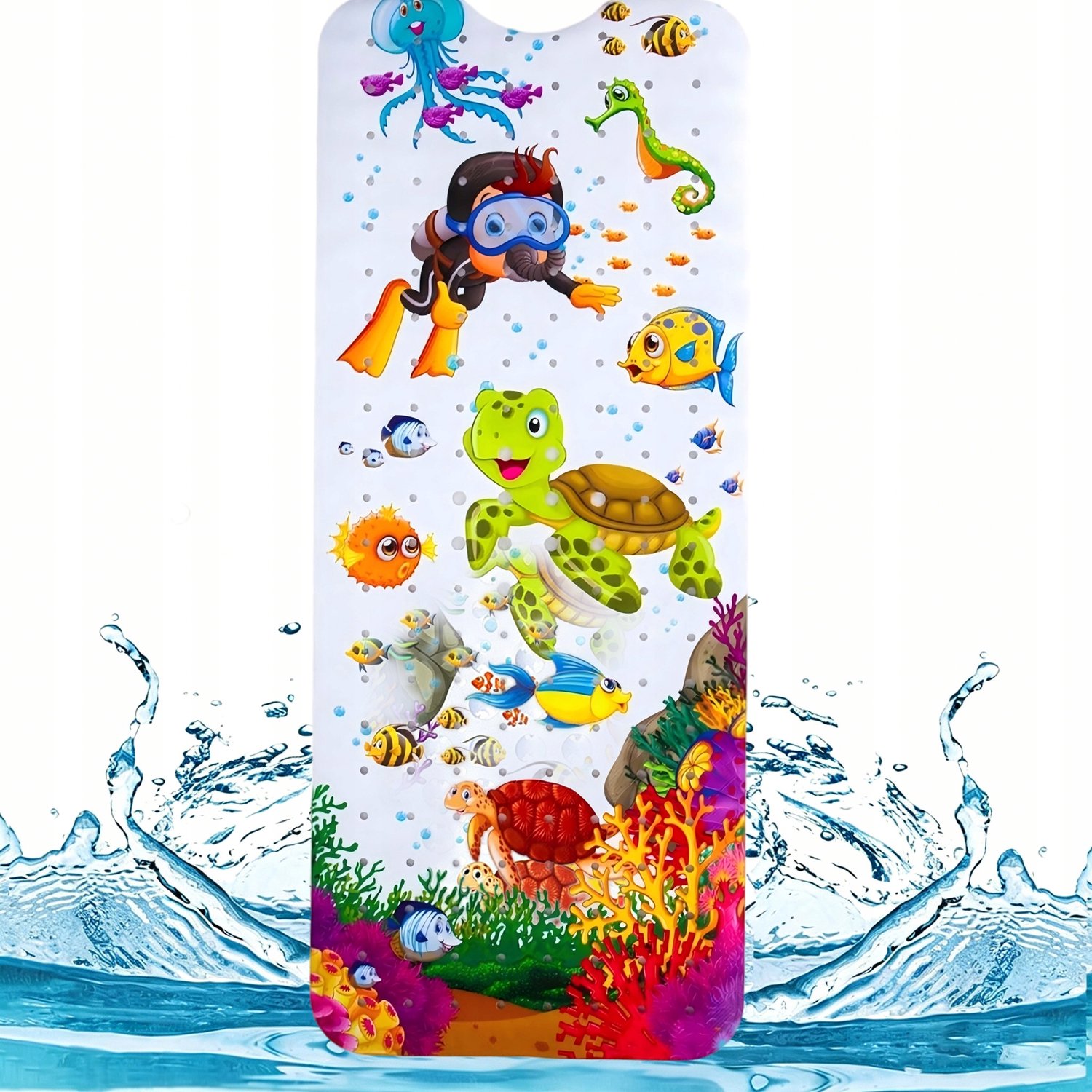 Antislip Badmat voor Kinderen - 100x40 cm - Ocean World