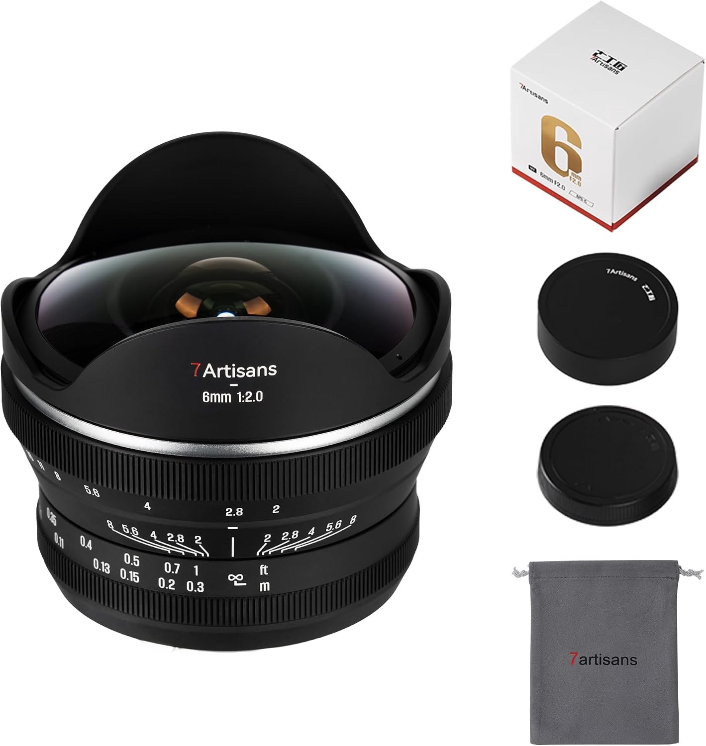 Fisheye lens 6mm F2.0 - APS-C ultra groothoek - 220° beeldhoek - Perfect voor nachtelijke opnames - ShopVlot