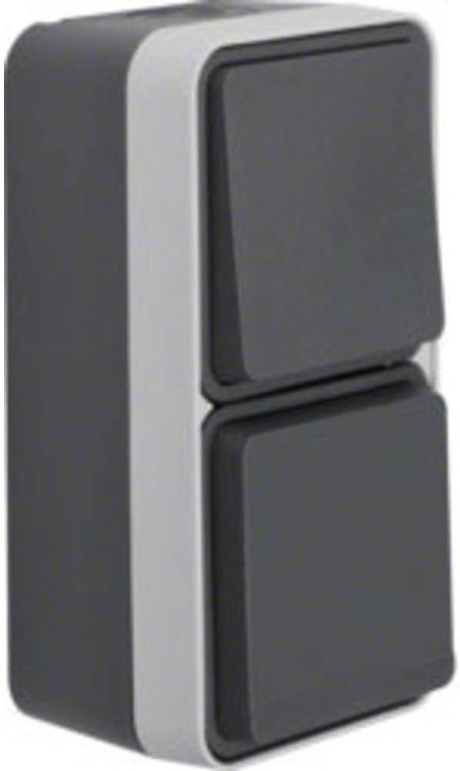 Afdekplaat schakelaar lichtgrijs - diverter switch - verticale montage - perfect voor een strakke afwerking - ShopVlot