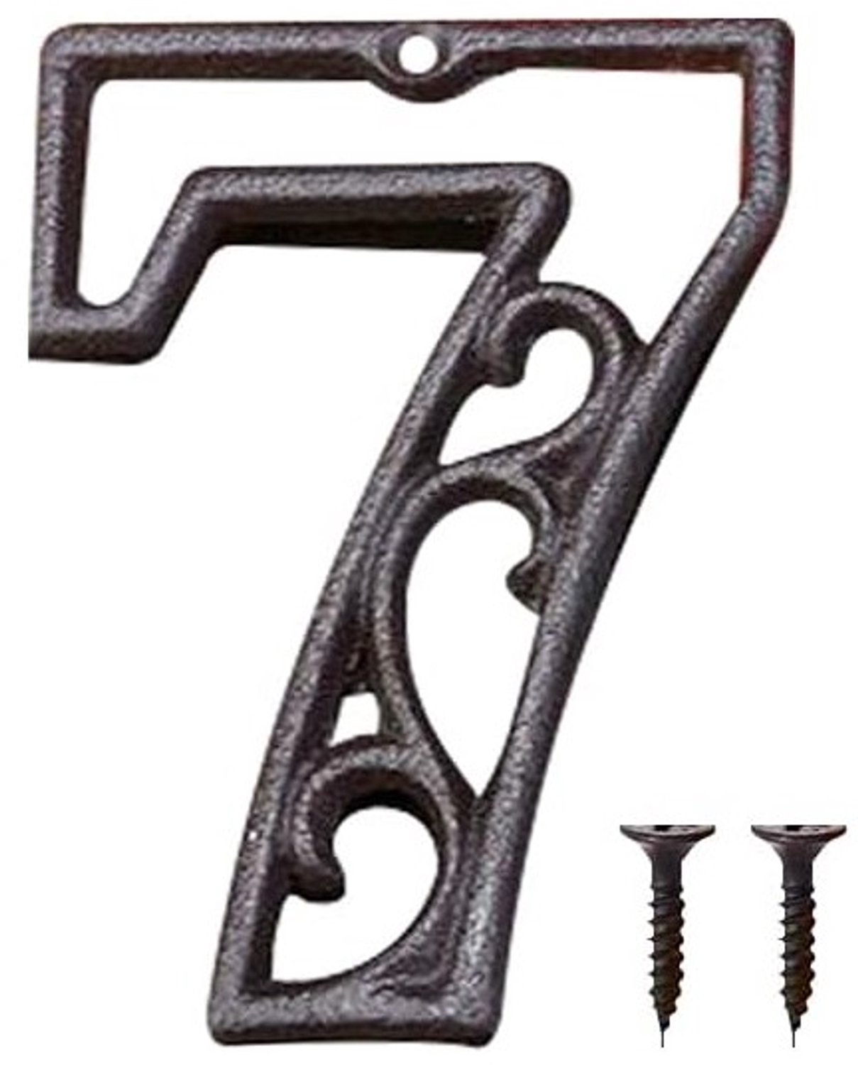 Gietijzeren Huisnummer - Zwart - 11,5 x 8,5 x 0,5 cm - Retro Metalen Nummer voor Thuis, Straat, Deur, Brievenbus, Hek