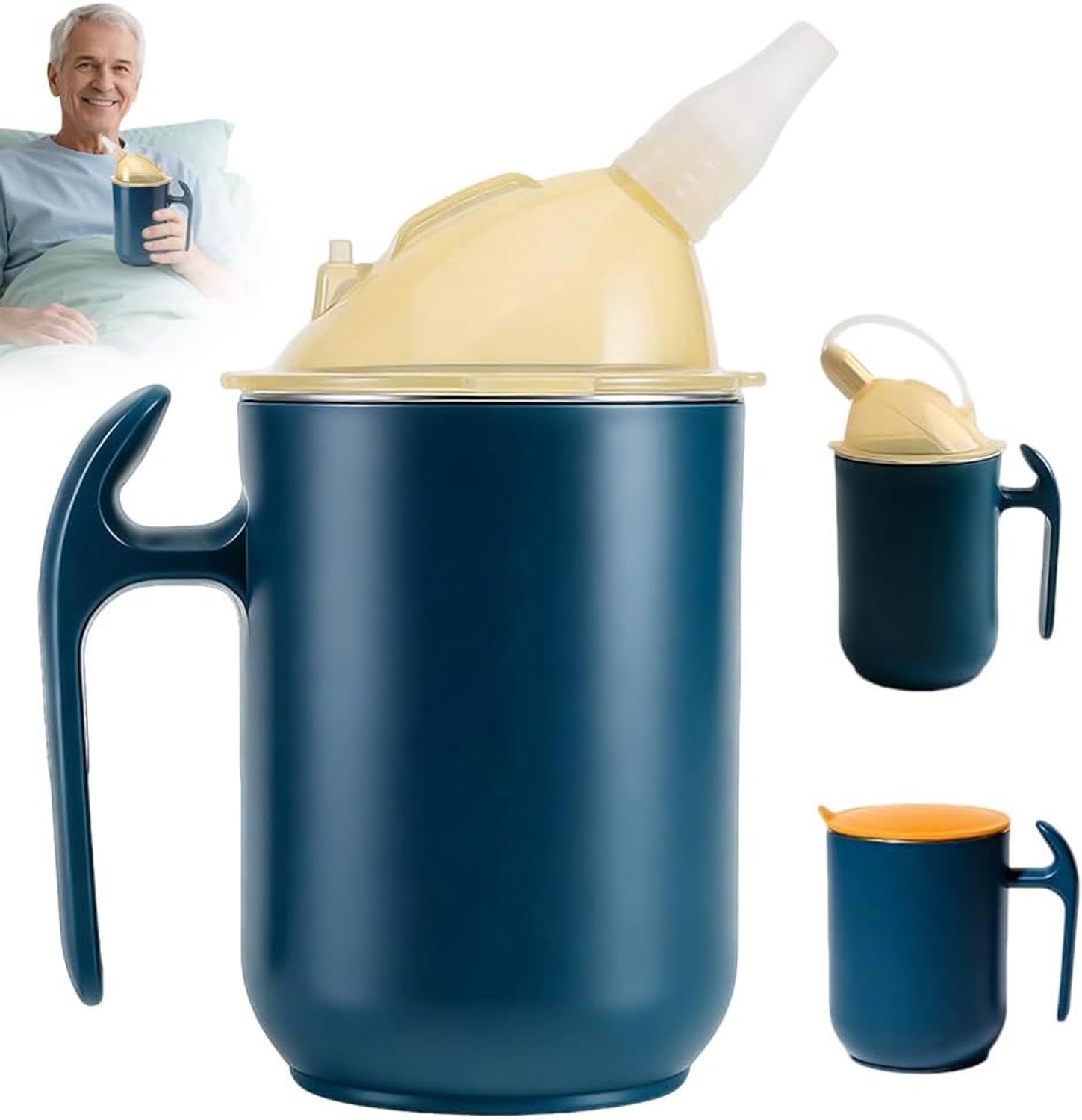 Drinkbeker voor senioren 400 ml - roestvrij staal - lekvrij ontwerp - comfortabel drinken - ShopVlot