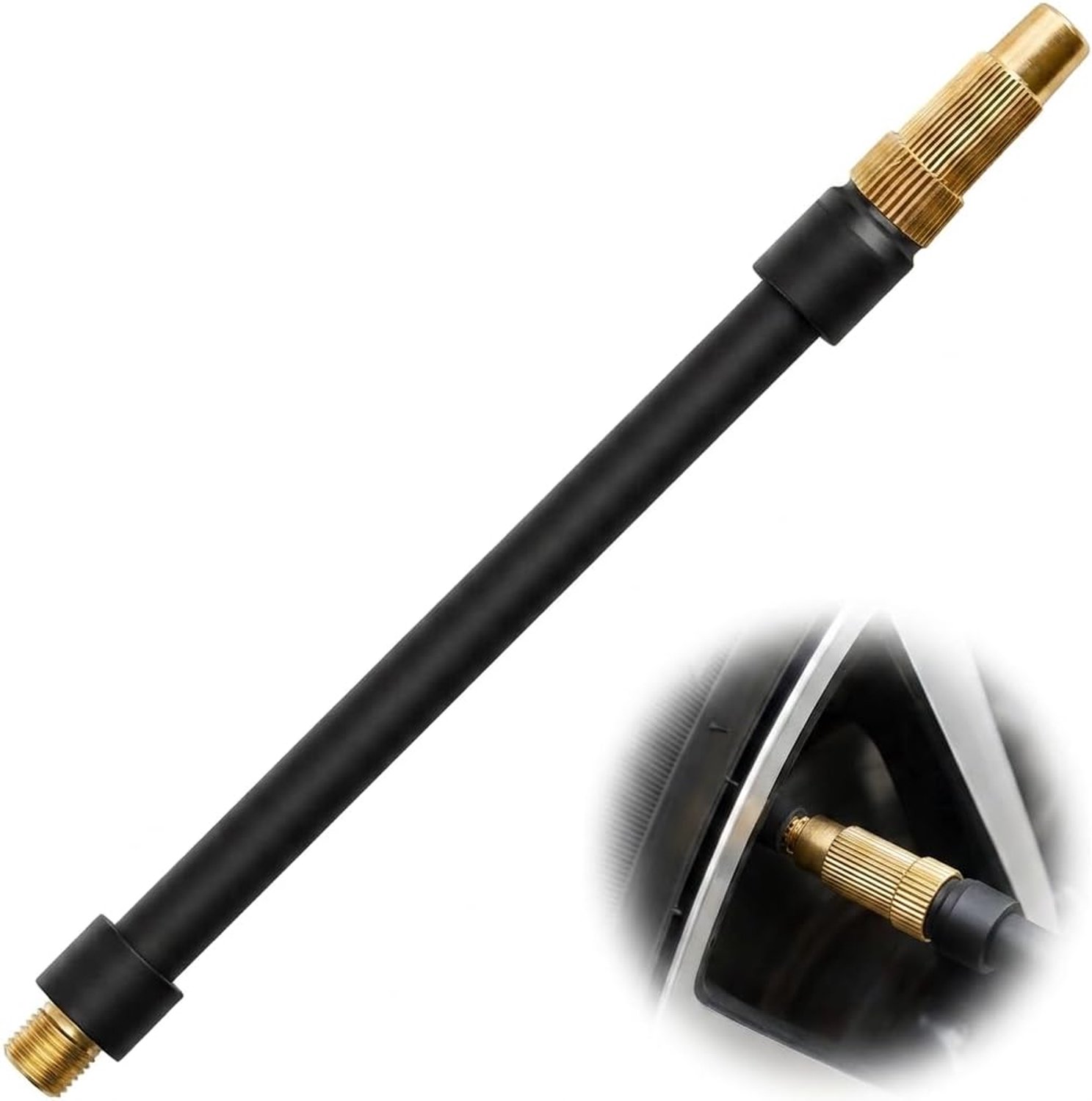 Verlengslang luchtdrukcompressoren 16 cm - 2-in-1 opblaasbuis - snelle wissel zonder mondstuk - ShopVlot