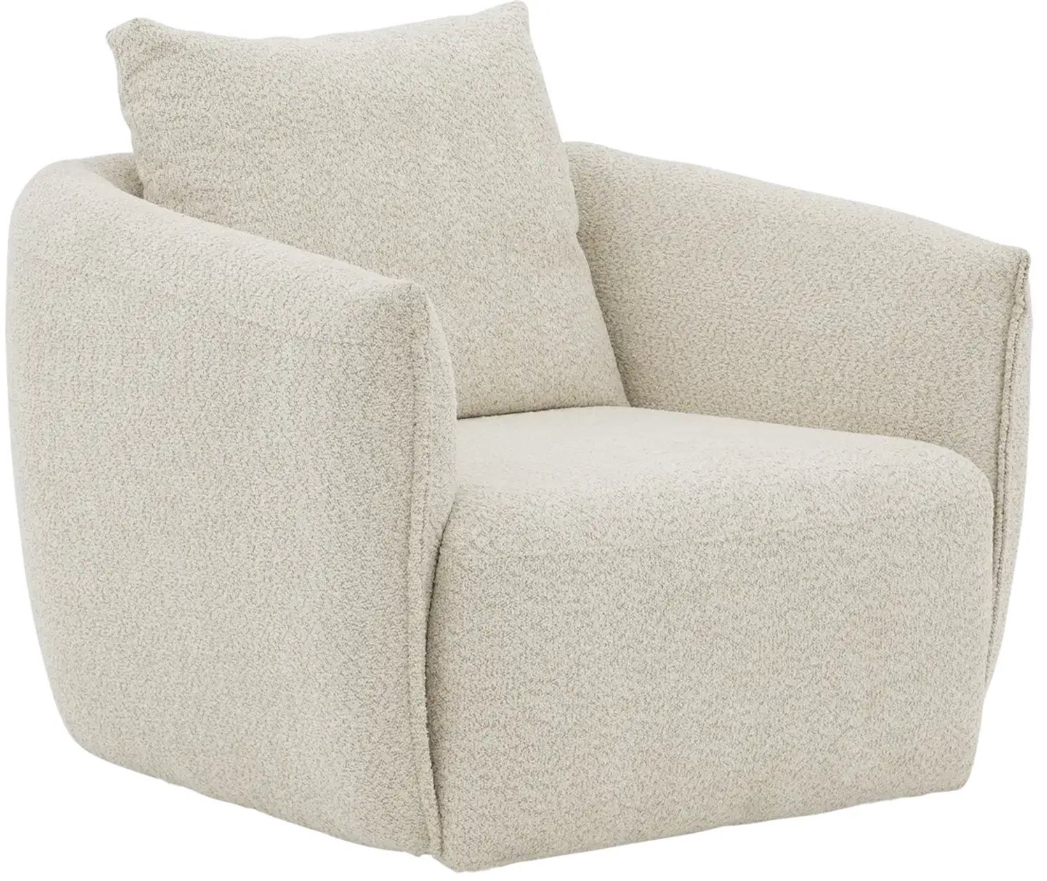Goossens Fauteuil Fay - Stof - Wit