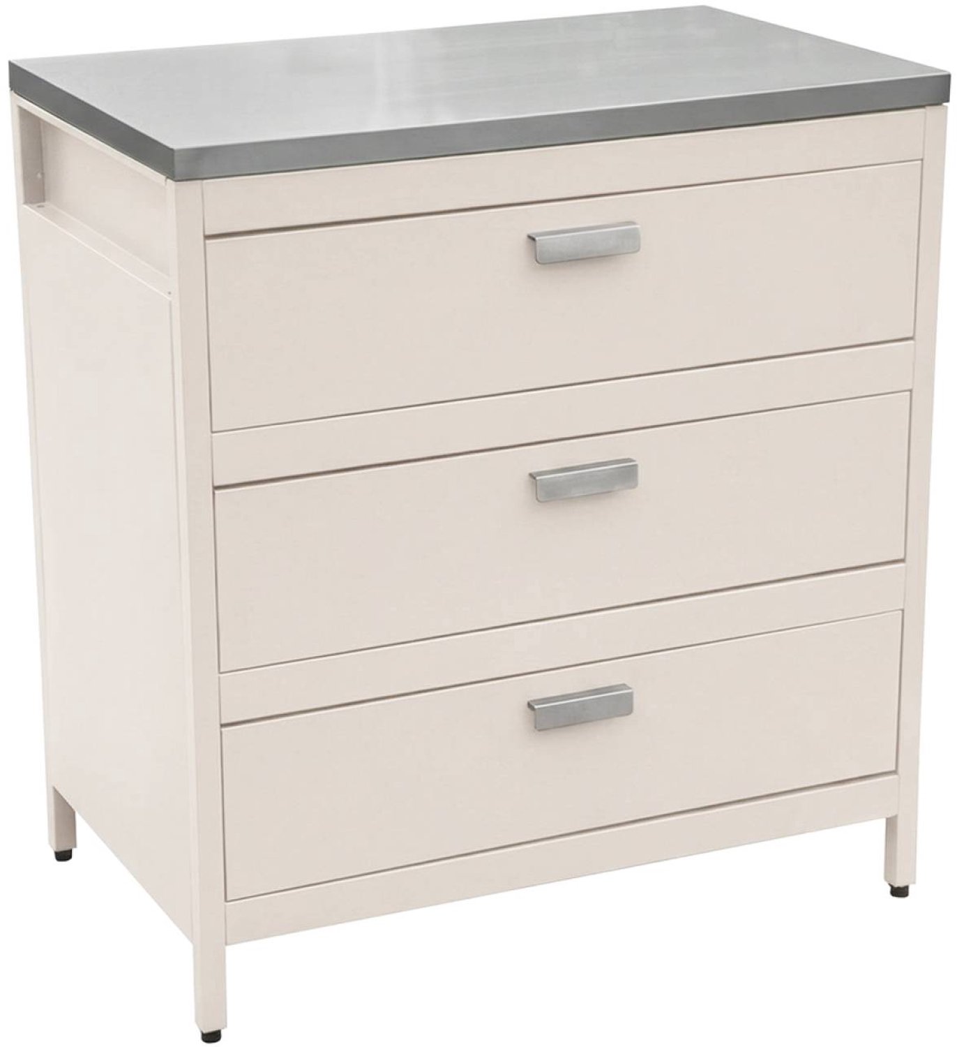 sweeek - Buitenkeukenmodule met 3 lades staal 80x51x87,5cm - naxos