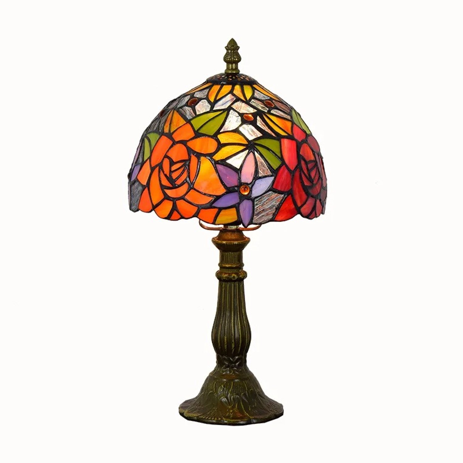 Lamor Tafellamp - Glazen Lamp - Tafellampen - Decoratieve Lampen - Glas-in-lood - Klassiek Interieur - Decoratie - Verlichting