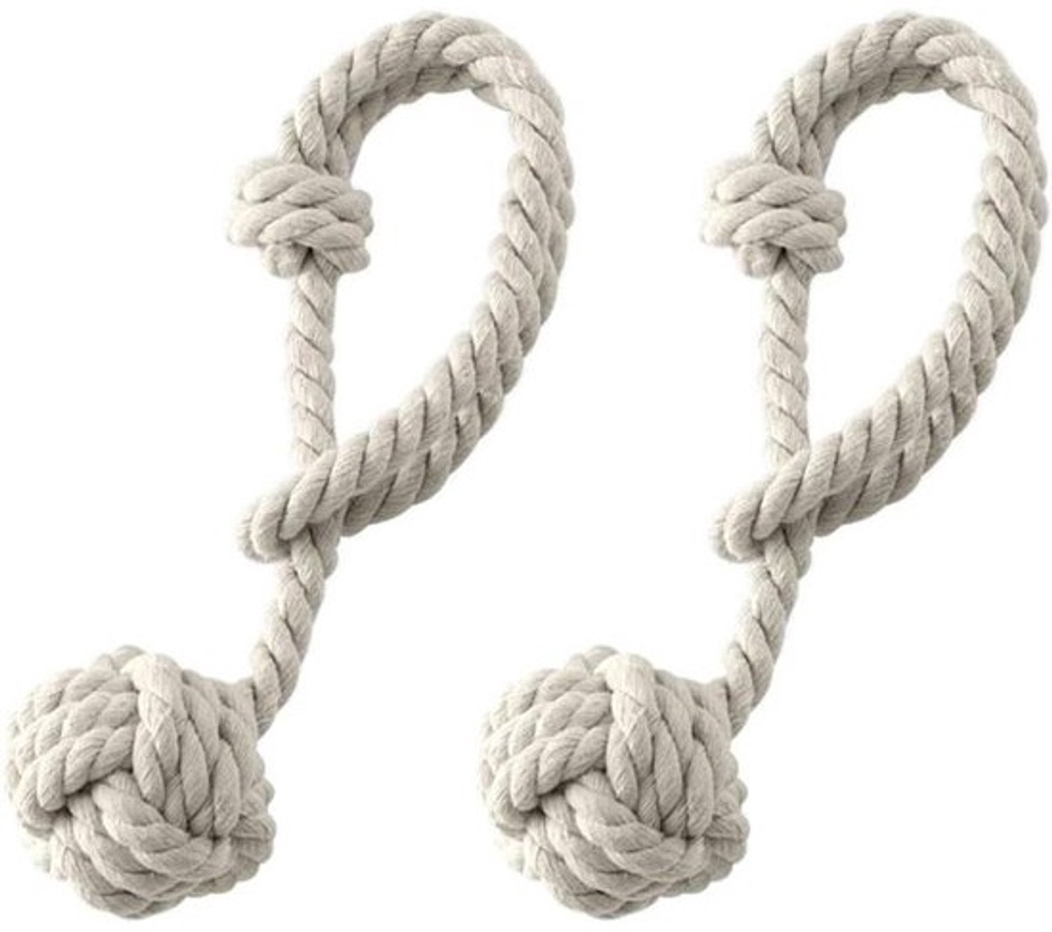 Gordijn Tiebacks - Touw Houders - Gordijnen Decoreren - Handgemaakt Katoen - 68.6 cm - Beige