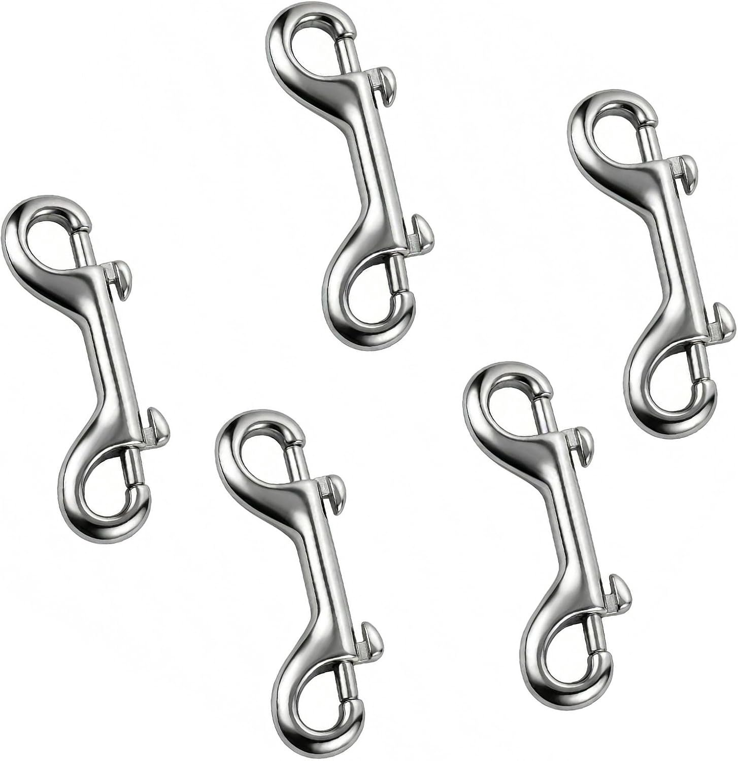 Dubbele haken set 5 stuks - robuust voor hondenriemen - veelzijdig gebruik - ideaal voor dagelijkse accessoires - ShopVlot