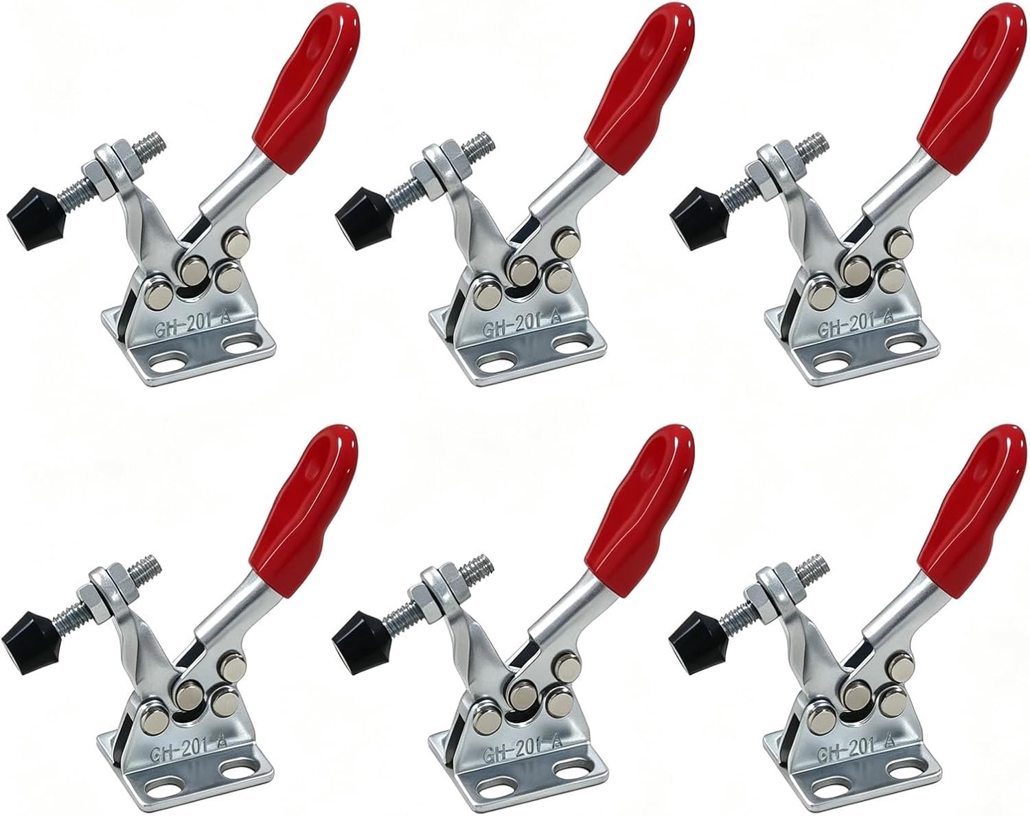 Kniehendelspanners 6 stuks - 27 kg houdkracht - roestvrij staal - antislip handgreep - Homevero