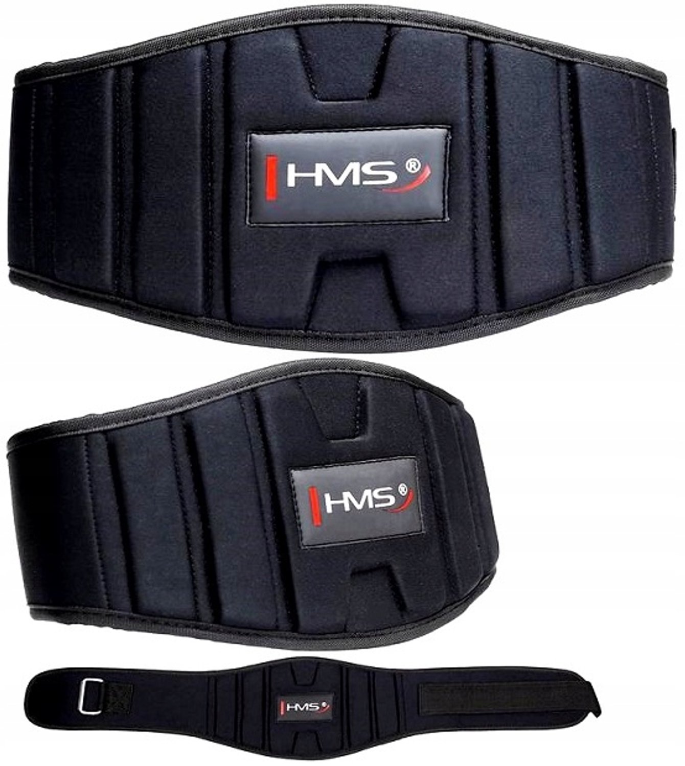 HMS PA3448 Trainingsriem XL Zwart - Stevige Lendensteun voor Krachttraining