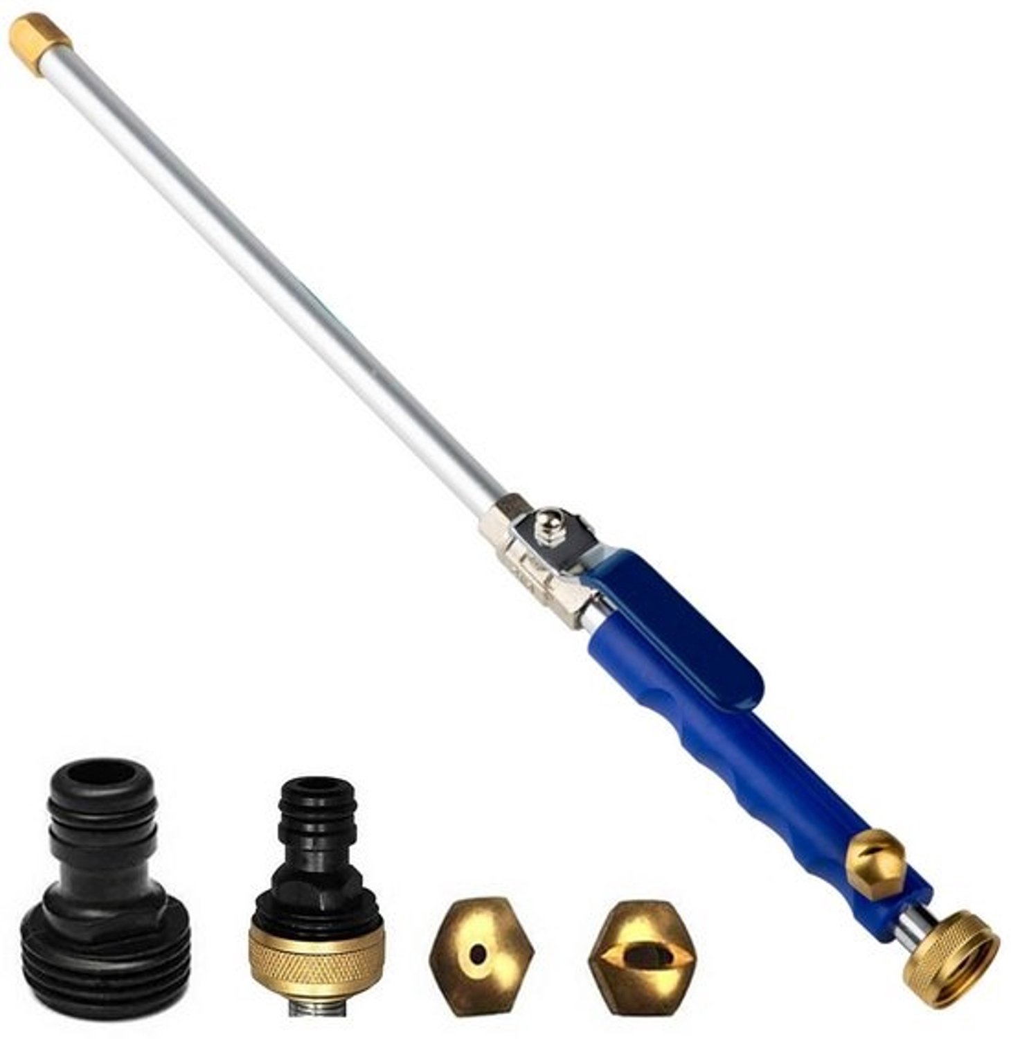 Hogedrukspuit - Reinigingsspuit Tuin - Auto en Tuin Reinigen - Roestbestendige Legering - 46.5 cm - Zilver