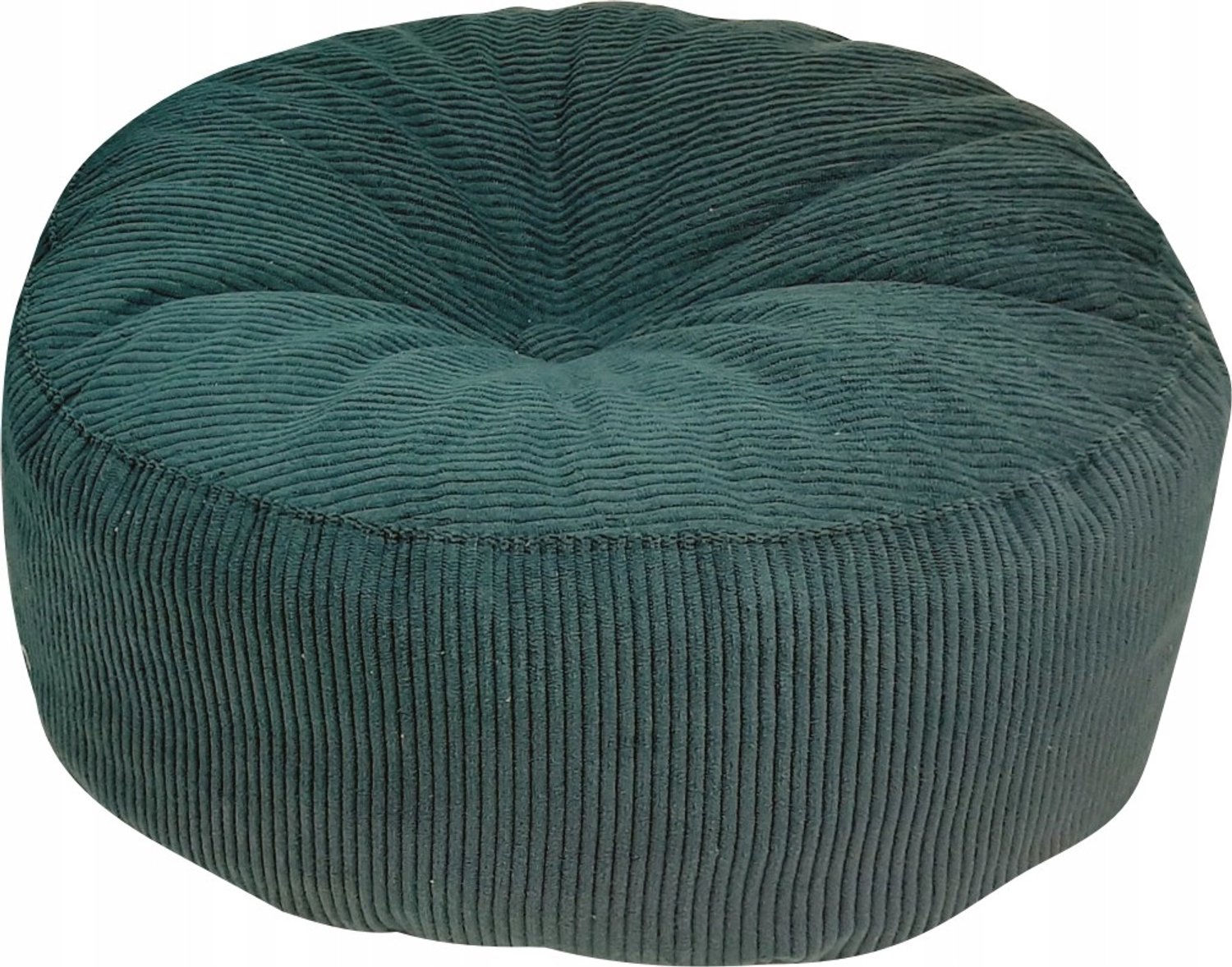Groene Corduroy Poef ROLLER - Stijlvolle Zetel & Voetenbank
