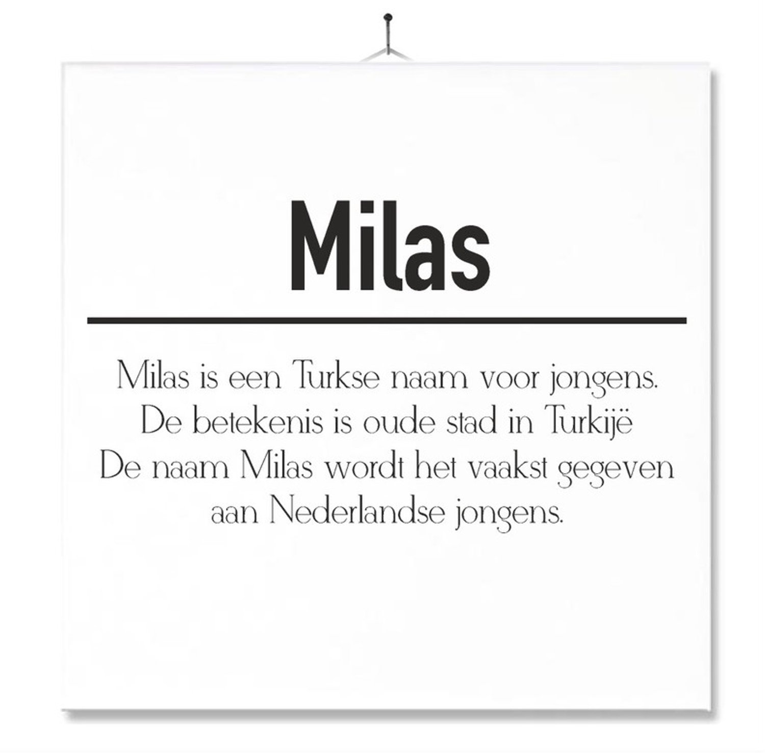 MC Living Tegel Met Opdruk | Betekenis | Kado | Cadeau | Met Naam - Milas Multi-Color