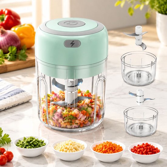 VHV - Draagbare handblender - Deze mini - blender van 250 ml heeft een krachtige motor en is een , perfect voor het maken van smoothies, babyvoeding en groentepuree. Hij is... van VHV — afbeelding 3