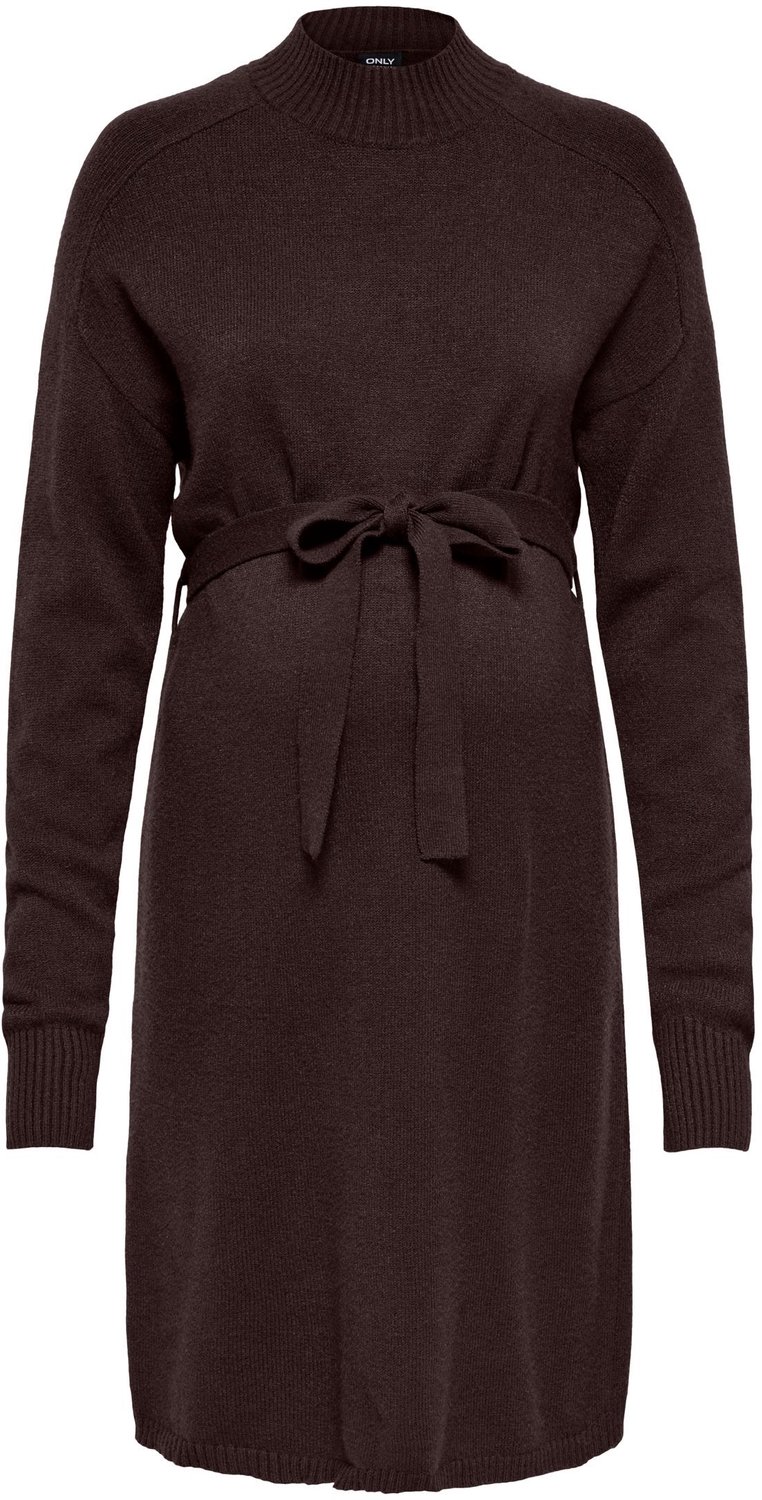 Only MATERNITY Gebreide jurk OLMLEVA Lange jurk Black Coffee 1