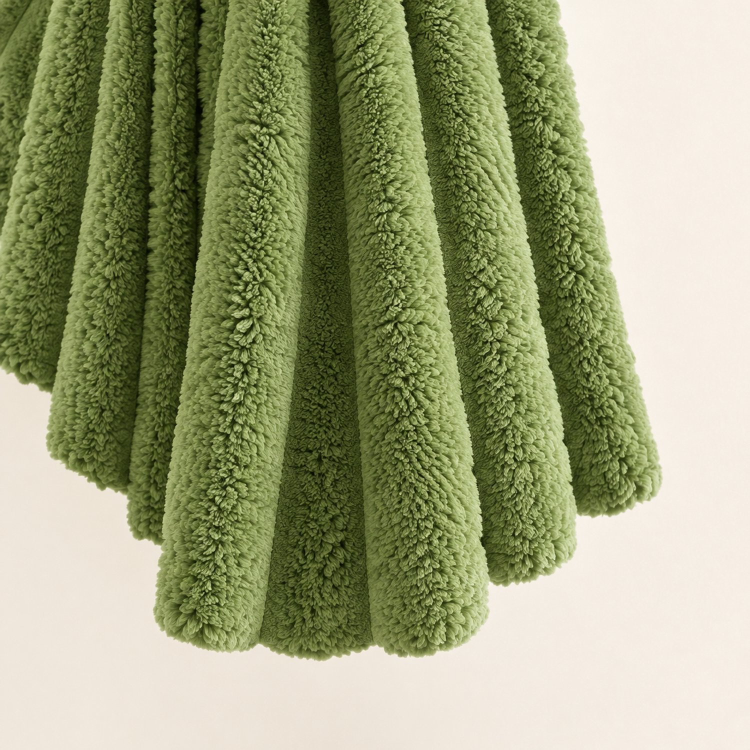 SWGOTA Groene gestreepte pluche deken 200 x 230 cm van polyester, machinewasbaar voor bank en dutje Appelgroen