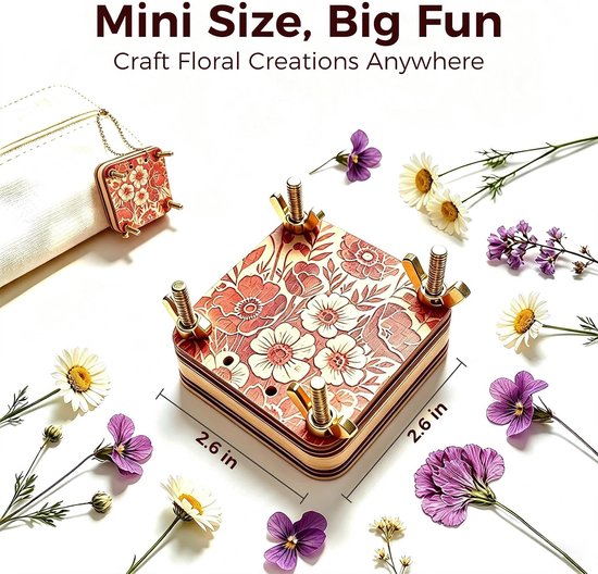 Bloempress set, 6.6 x 6.6 cm — afbeelding 2