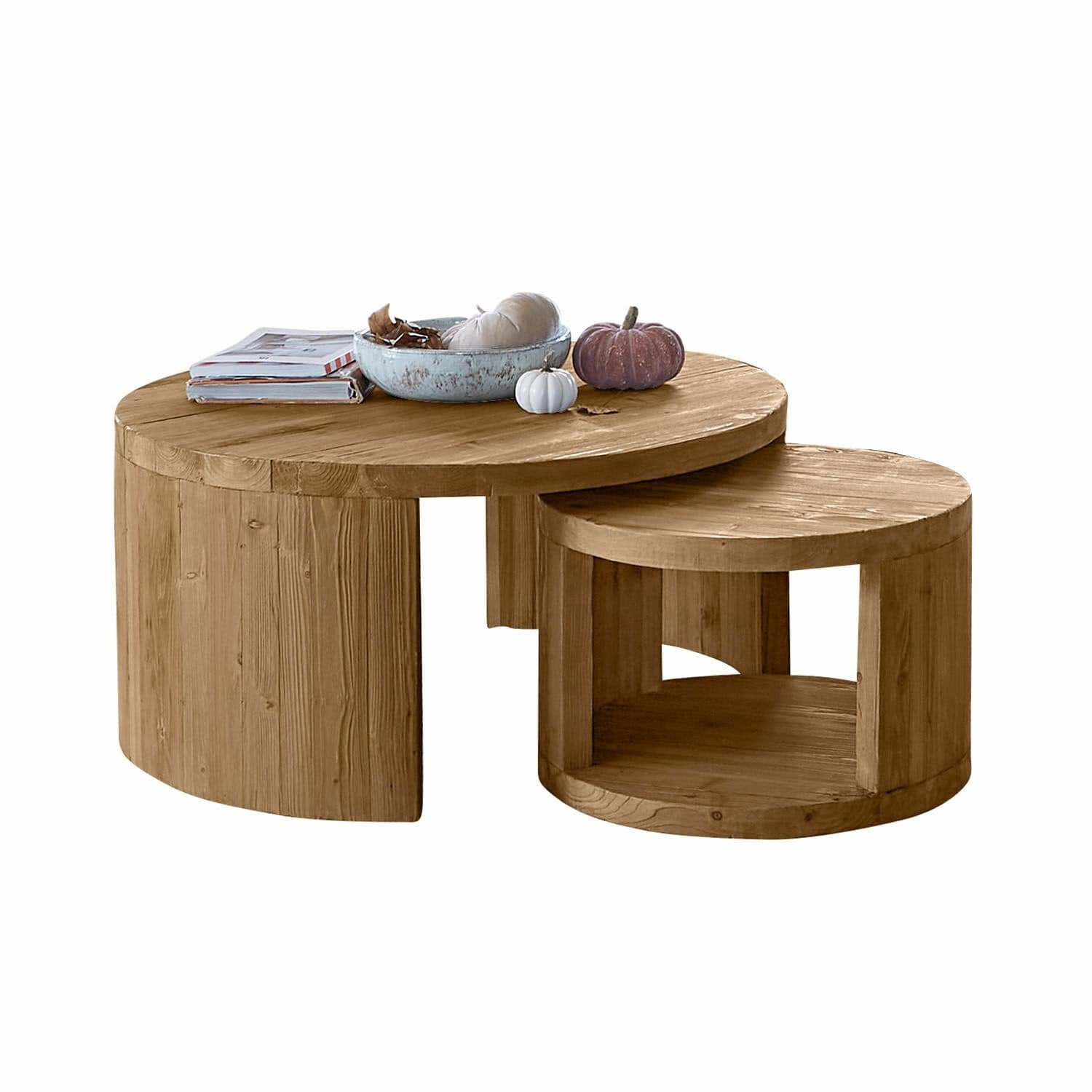 Loberon Salontafel set van 2 Torivine bruin