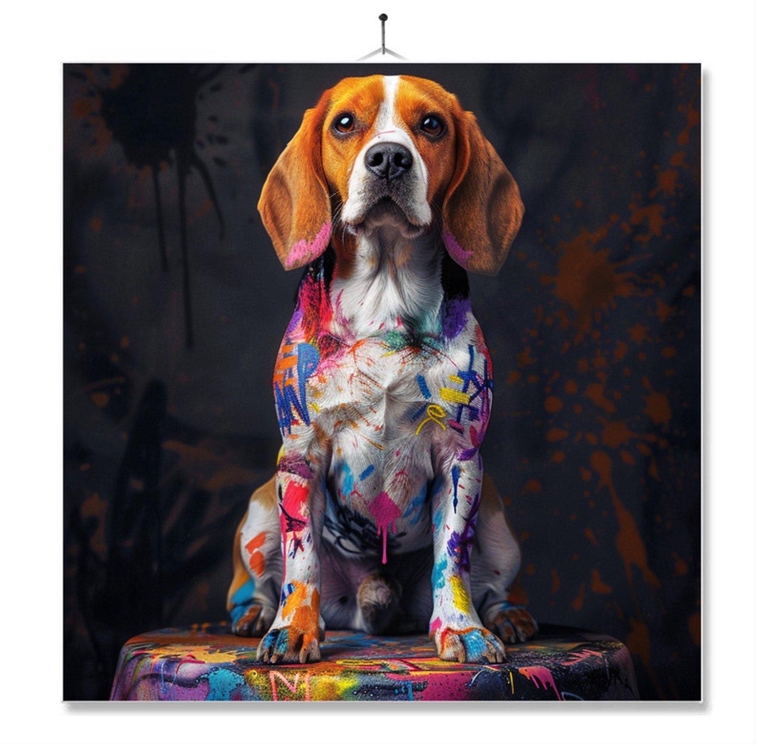 MC Living Tegel Met Opdruk | Geschenk | Dier | Graffiti | Beagle ontwerp 3