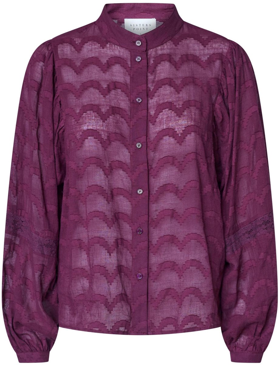 SISTERS POINT Etsa-sh - Dames Shirt - D. Bordeaux - Maat M