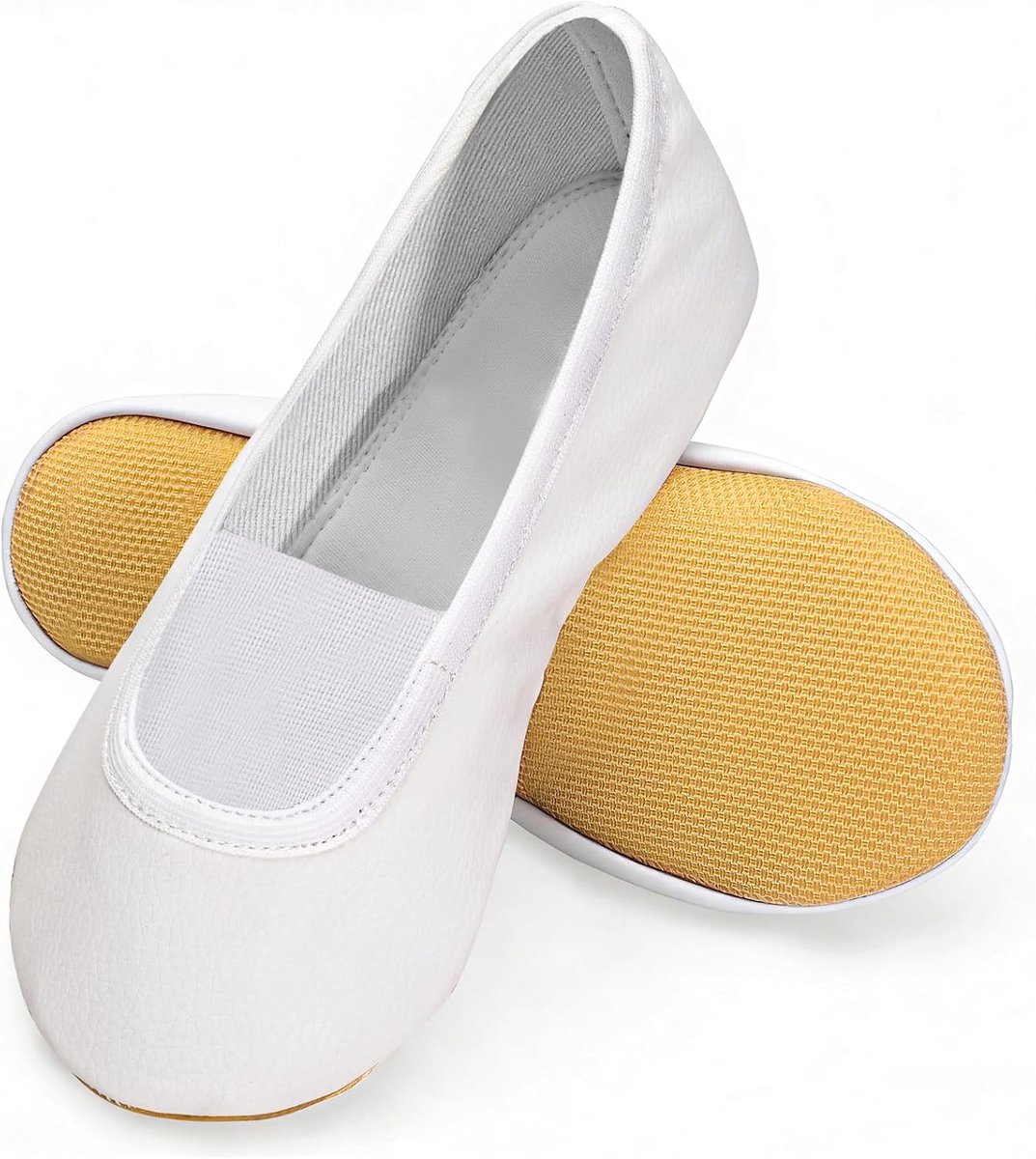 Turnschoenen voor meisjes en jongens, antislip Oxford-zool, gymnastiekschoenen voor meisjes en dames, 100% katoenen voering, pantoffels, leer, gymschoenen met elastische schoenkraag voor