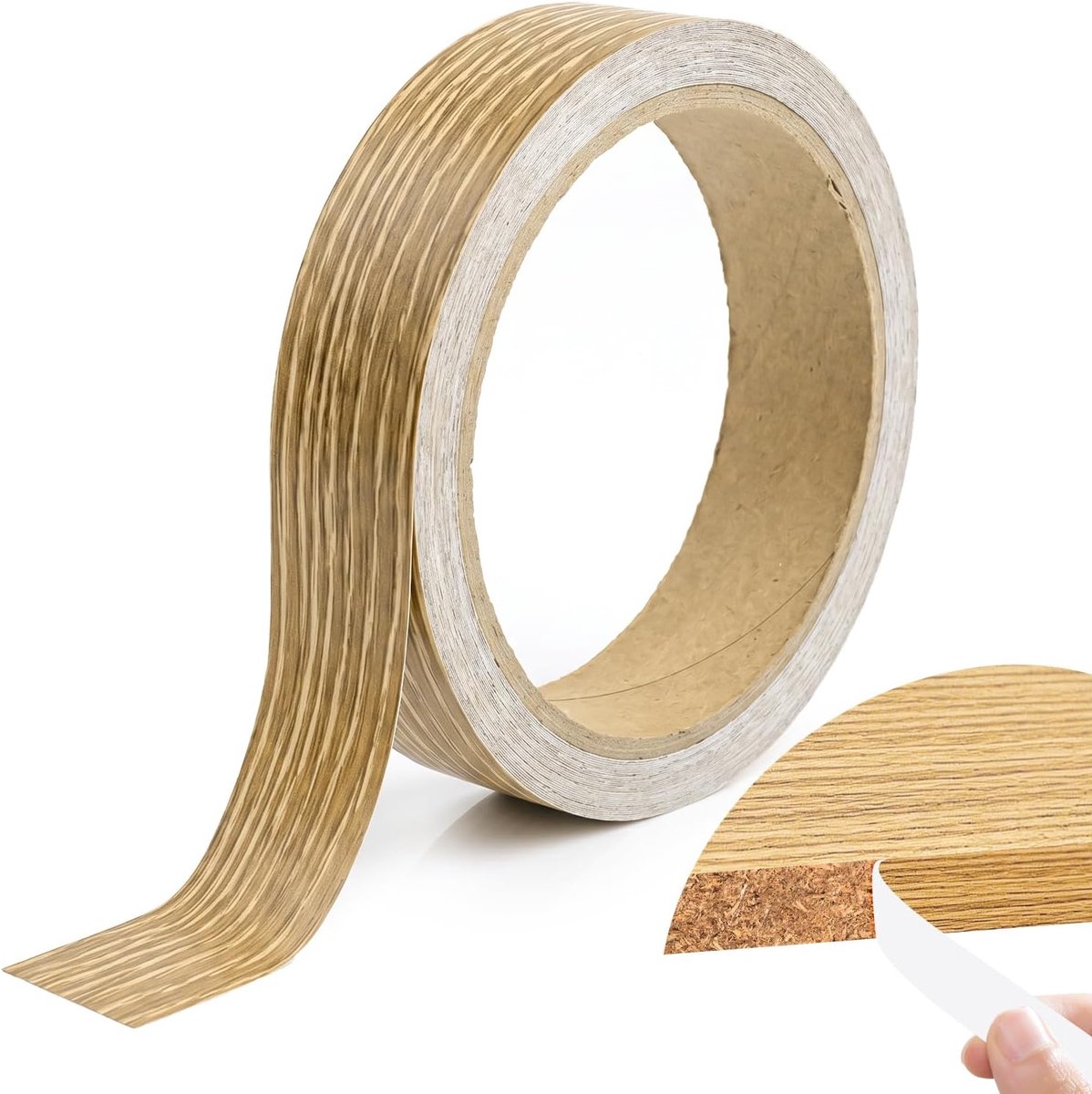 Fineerrand - 20 mm x 10 m - Houtlook Randafwerking voor Tafelblad, Meubelreparatie, Keukenkast en Laminaatplank