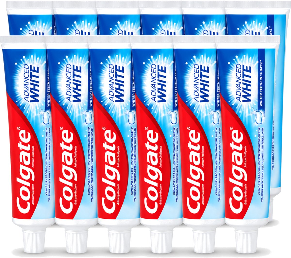 12 x Colgate - Advanced White - Tandpasta - 100ml - Voordeelverpakking - 12 stuks