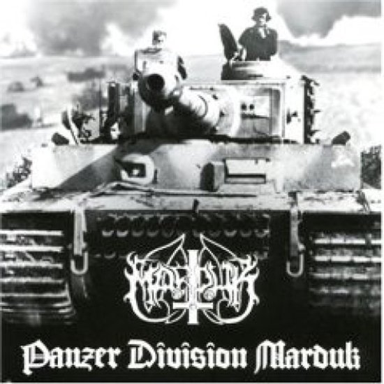 Een tank met een logo en de tekst "Panzer Division Marduk".
