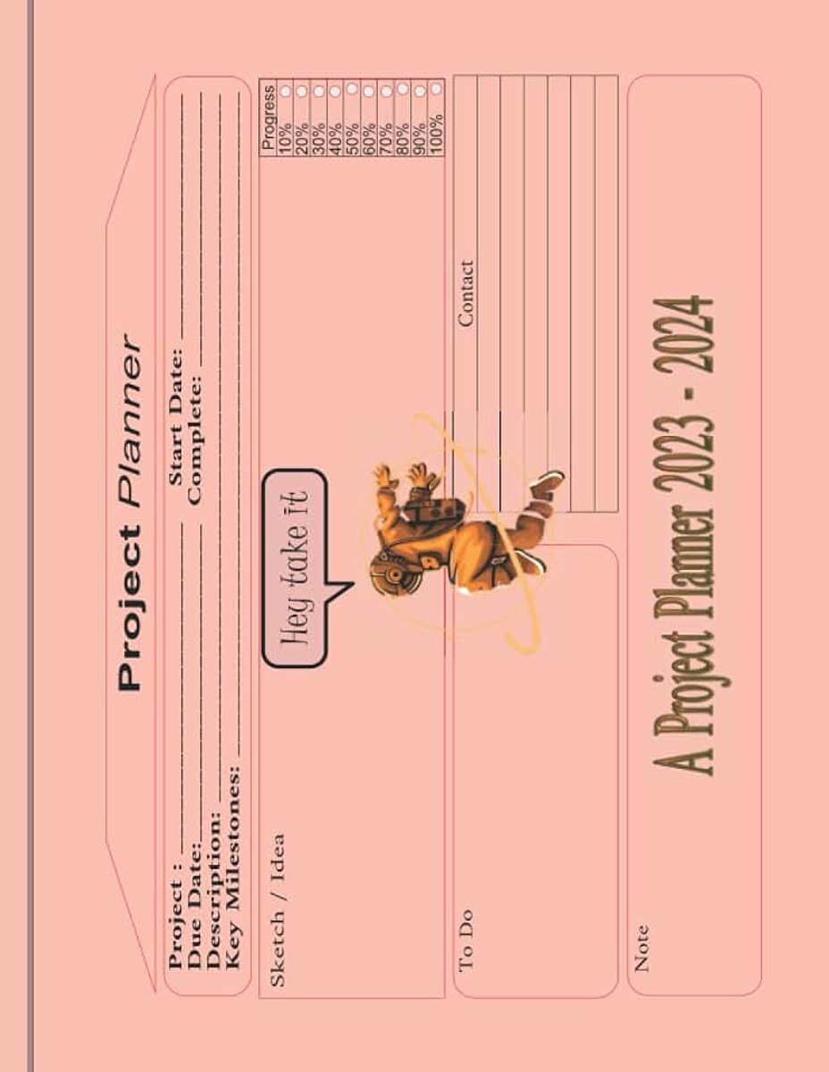 Planner 2023-2024 lanscape orientation: Get this lanscape orientation project management planner to be more organized about keeping your ... who still can't figure out where to start