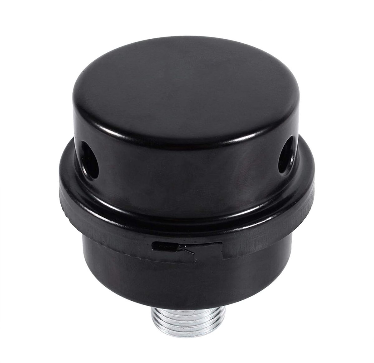 Connector Uitlaat Diafragma Luchtfilter 1/2 '' Luchtcompressorfilter Zwart metalen inlaatdemper 20 mm