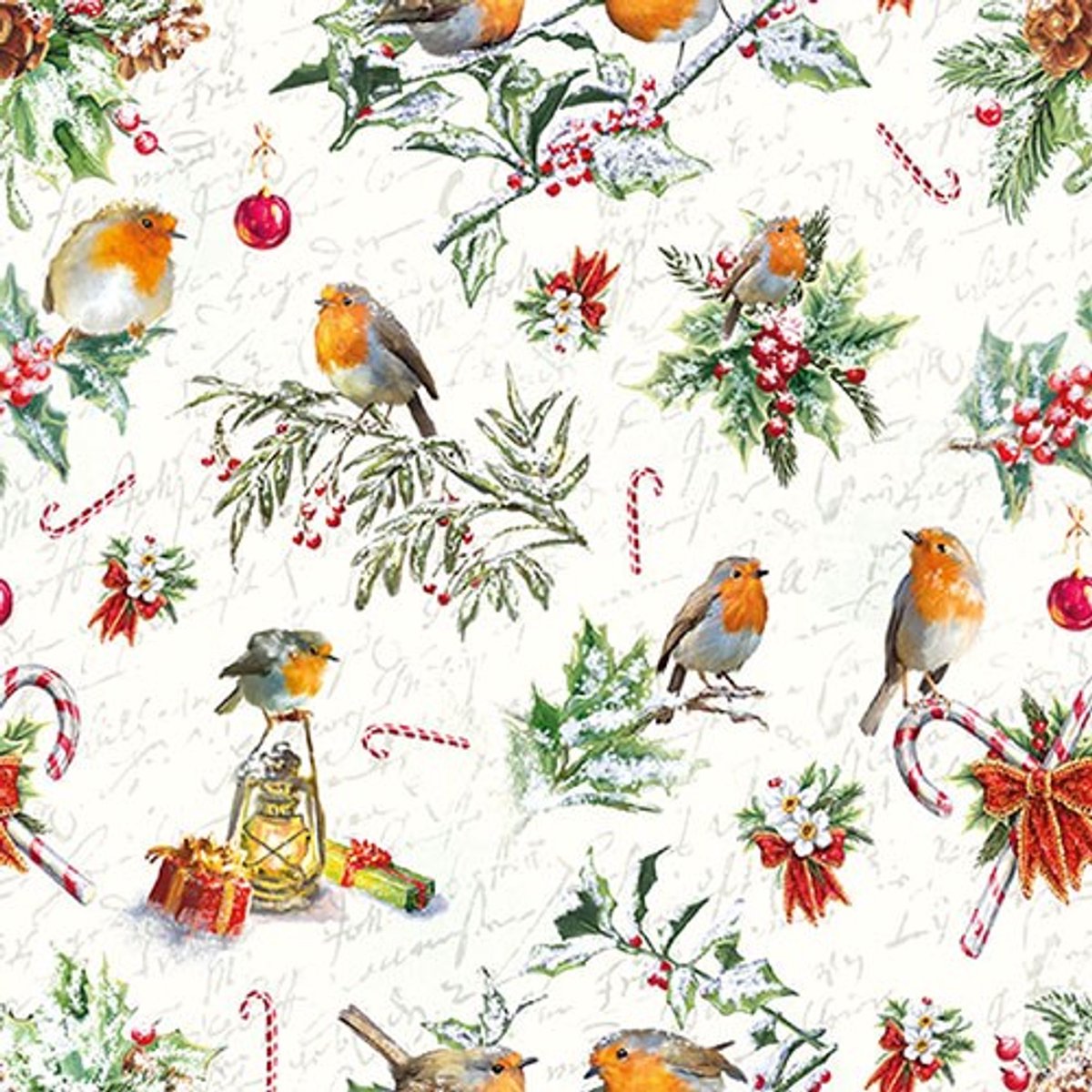 Ambiente -  Kerstservetten - Christmas Ornaments - 3-laags - 100% FSC - 33x33cm