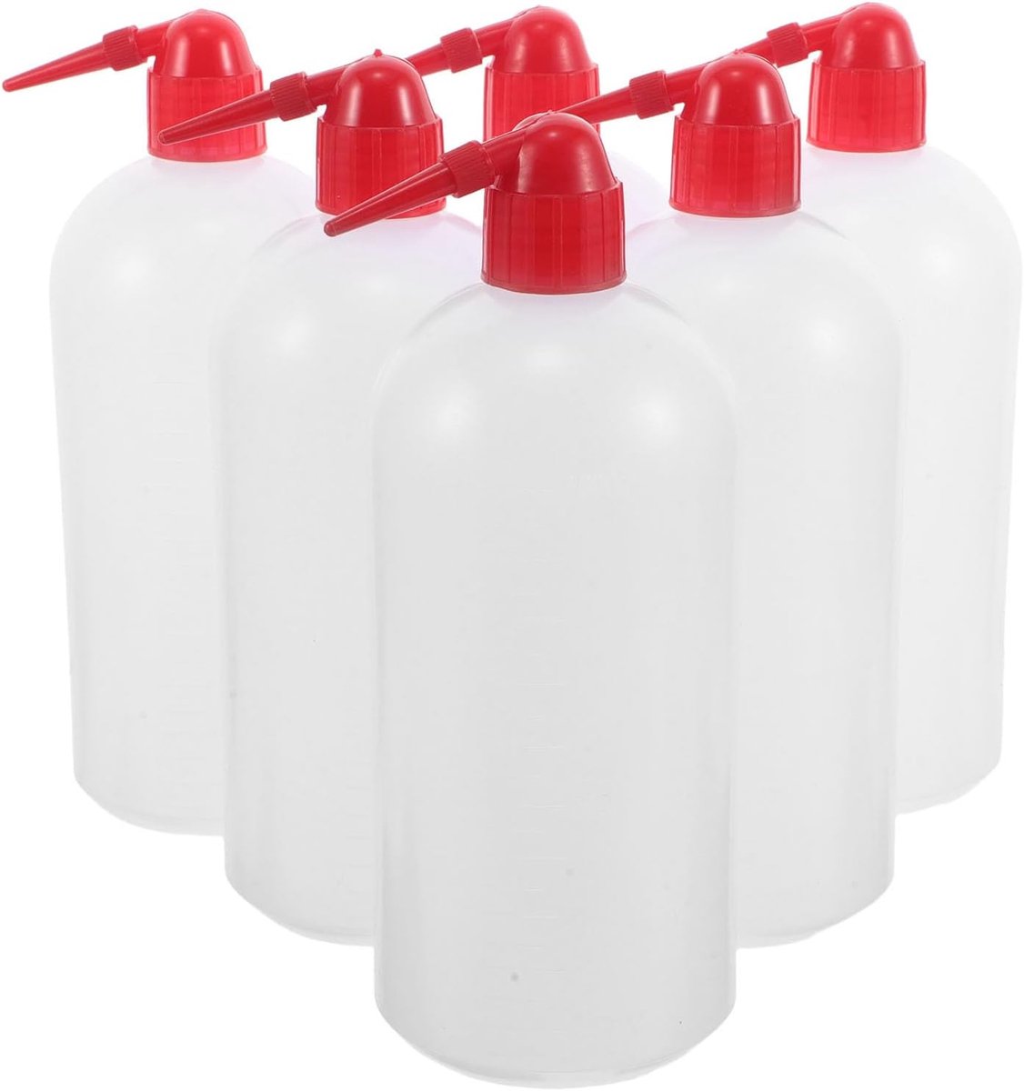 6 stuks knijpfles voor wasmiddel 1000 ml - plastic spuitfles met smalle mond, vetplanten, veilig spoelen, gereedschap, benodigdheden voor irrigatie, besproeiing, medische toepassingen, kan