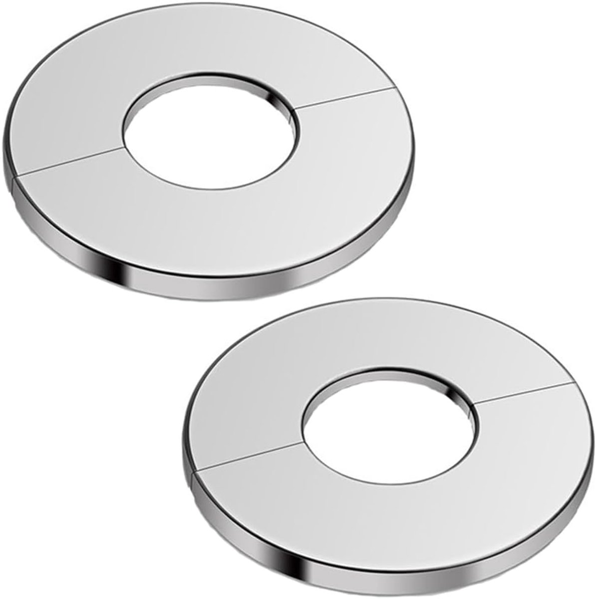 2 stuks roestvrijstalen muur splitflens, ronde rozet plaat voor verschillende buizen (61 mm)