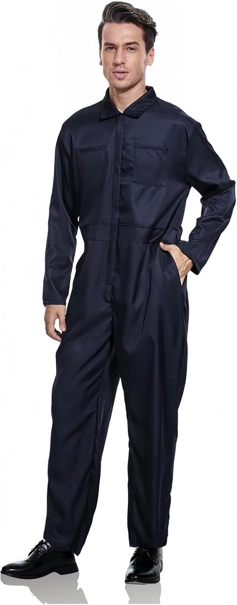 Horror blauwe jumpsuit monteur overalls killer cosplay