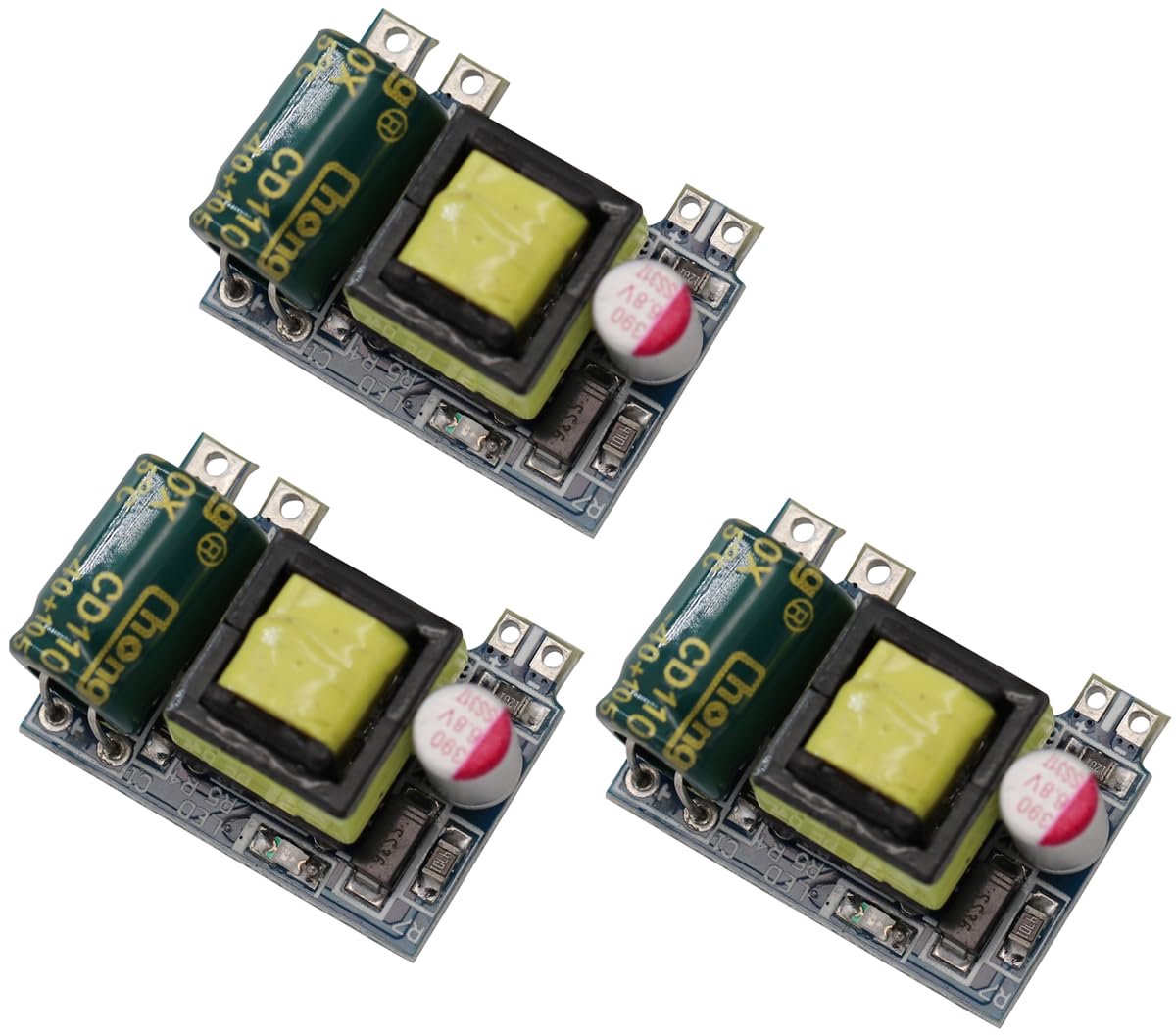 AC 220 V naar DC 5 V geïsoleerd schakelen stroomvoorziening converterplaat geïsoleerde geregelde vermogensmodule (3 stuks)
