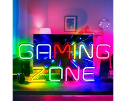 lichtbord, one game neon teken cool USB-aangedreven neonbord kunst wanddecoratie voor speelkamer slaapkamer bar feest jongens cadeau voor spelers