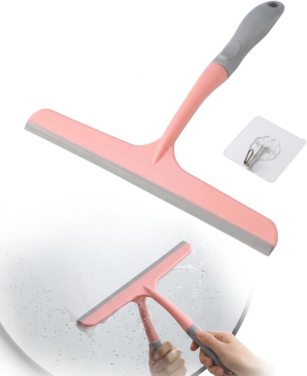 Glaswisser van siliconen met duurzaam rubber en ergonomische handgreep voor spiegels, tegels en douchecabines