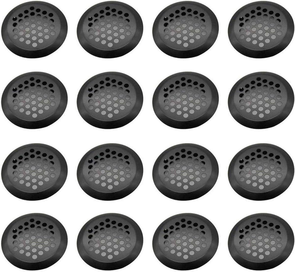 Luchtafvoer Kanopy Gaten Set van 16 Stuks, Ronde 35mm Ventilatieopeningen voor Keuken, Badkamer en Kasten